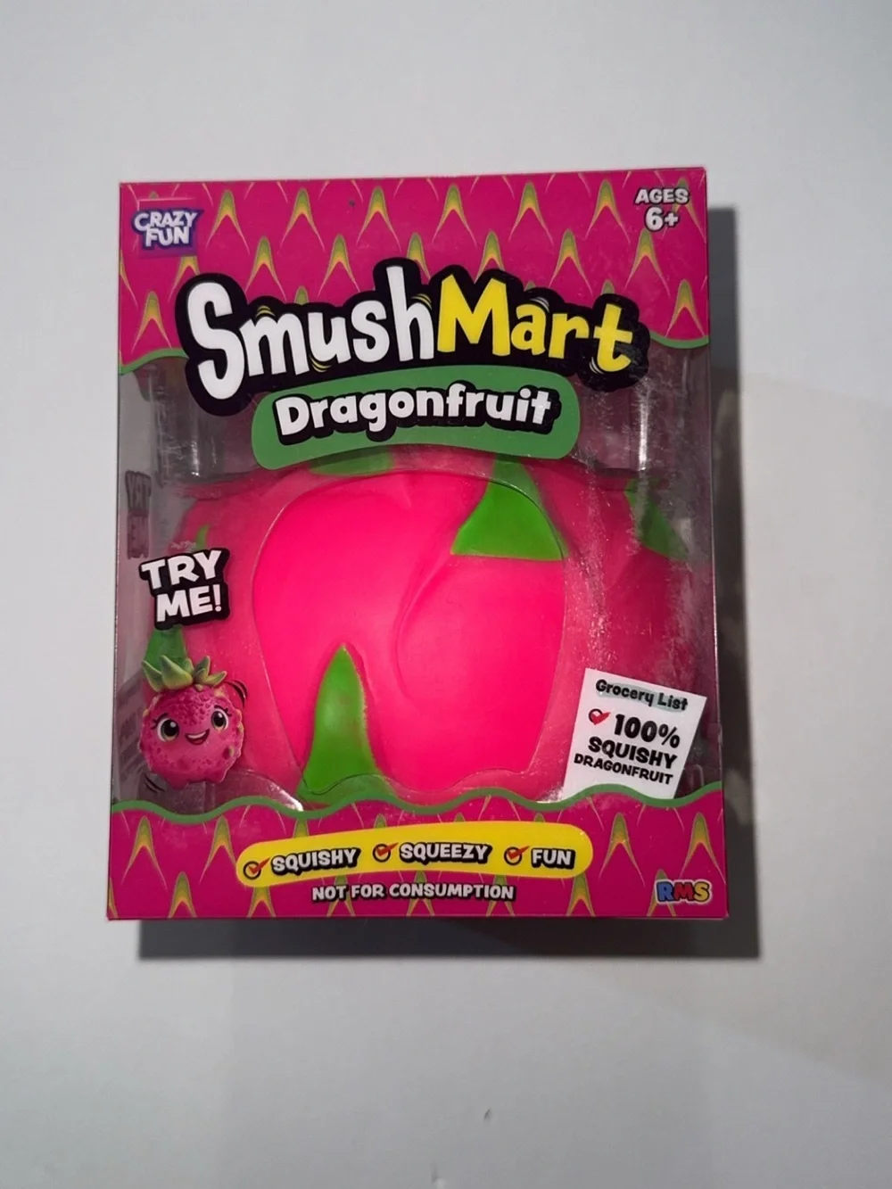 Jumbo Dragonfruit  Squeezable Toy - Pink
